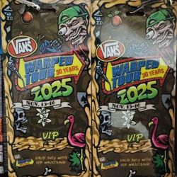 Vans Warped Tour Orlando  Nov.15th & 16th - 2 Day VIP Passes With Wristbands 