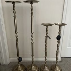 Brand  new! decorative gold stands set of four H:37" & H:27"