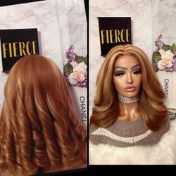 Human Hair Blended Lace Front Wig 