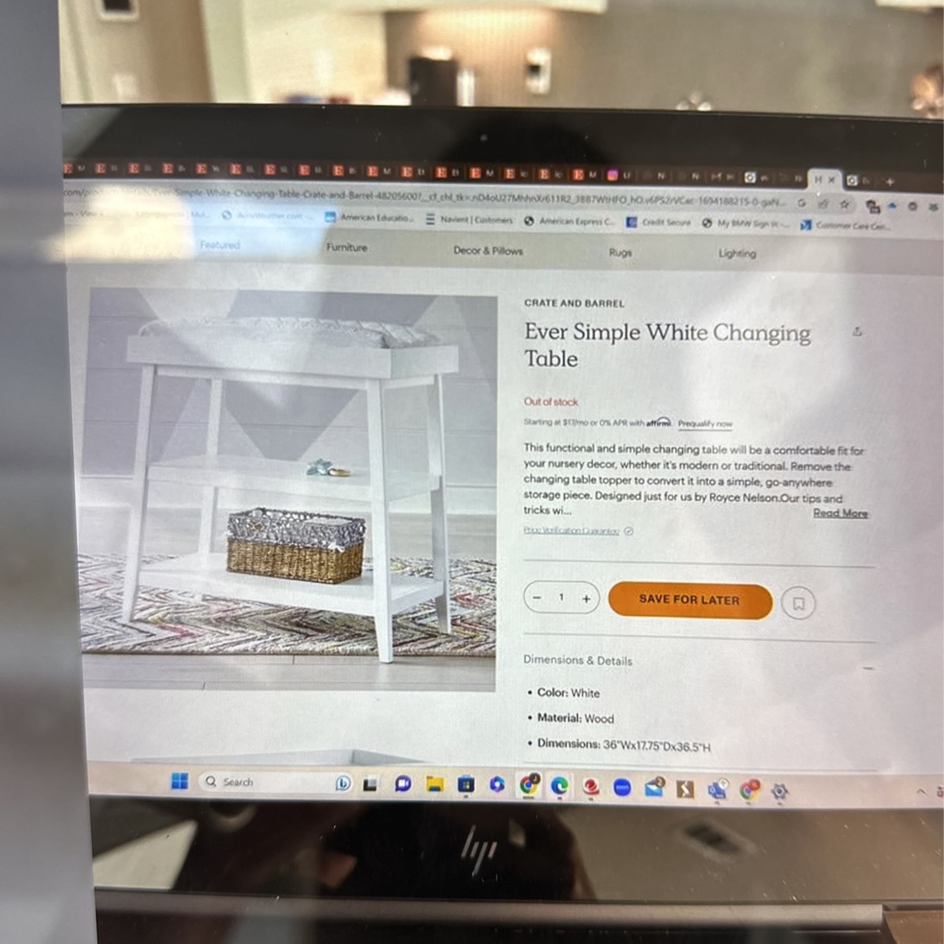 Crate And Barrel Ever simple white changing Table With Topper for Sale in San Diego CA OfferUp