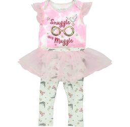 HARRY POTTER Girls Creeper Bodysuit Tutu Pants Set Size 12m