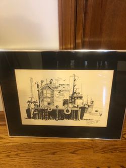 Vintage black ink drawing