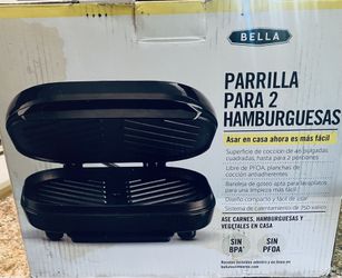 Bella 2-Burger Indoor Grill- New