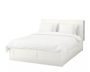 IKEA BRIMNES King Storage Bed + Headboard – $260 OBO