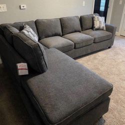 Grey Chenille Sofa Sectional 🔥buy Now Pay Later 