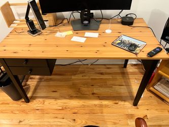 Wood IKEA desk
