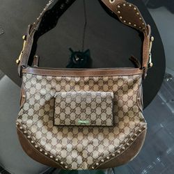 Vintage Gucci Hand Bag With Wallet 