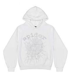 White Rhinestone Spider Hoodie
