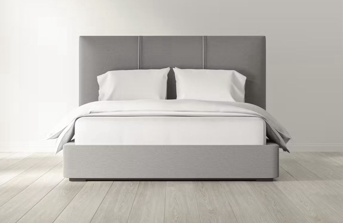 Saatva Lucerne Velvet Gray Queen Bed (in box 📦) (never used)