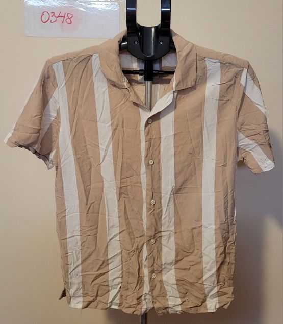 Cactus Man Ricky Singh Striped Shirt - Size M (0348)