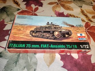 ESCI #8031 Italian 75 mm. Fiat-Ansaldo 75/18 Tank 1:72 Scale Model