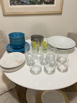 Glasses, Plates, Bowls - Bus Be Gone By Sunday !
