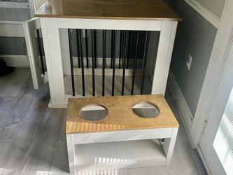 Dog Crate And Feeder