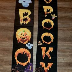 Porch Sign Set - Boo & Spooky Banner Halloween Decoration