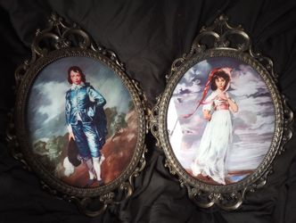 Vintage Victorian Blue Boy and Pink Lady