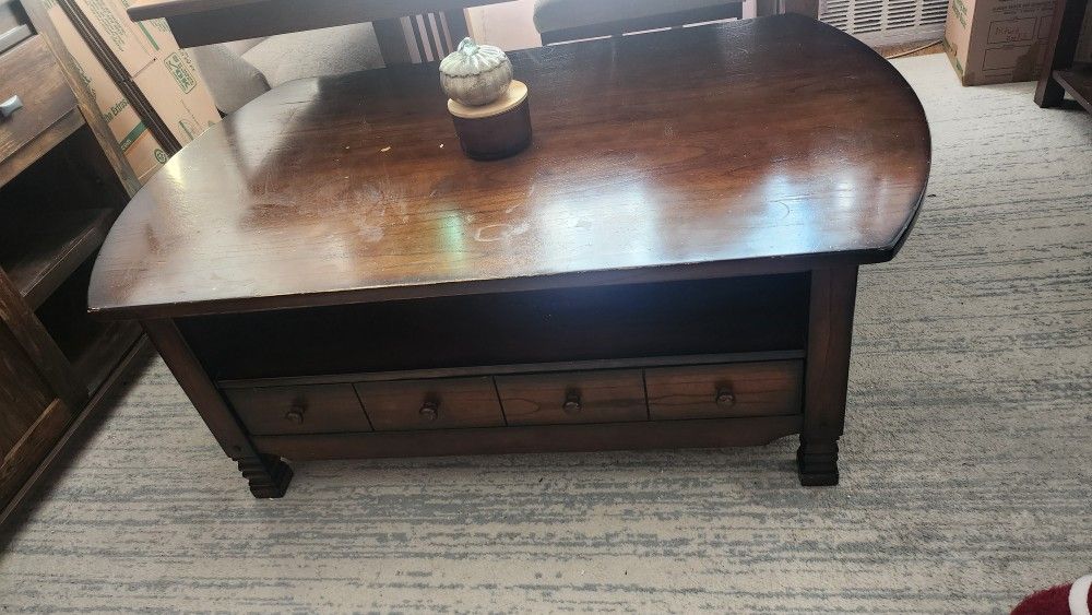 Dark Wood Coffee Table For Quick Sale!!
