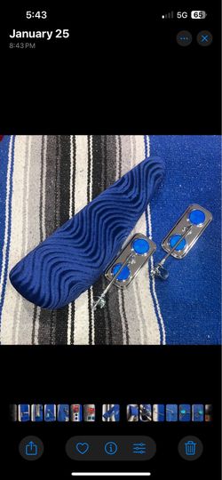 LOWRIDER BICYCLE 20” BLUE VELOUR BANANA SEAT WITH SET OF MIRRORS W/BLUE REFLECTORS