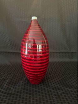 Red Striped Vase