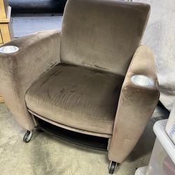 Light brown Microfiber Armchair 