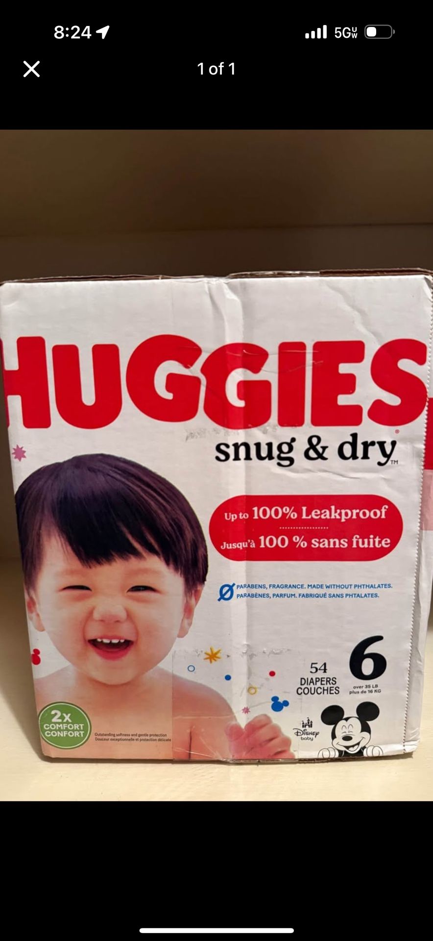 Size 6 Huggies Diapers