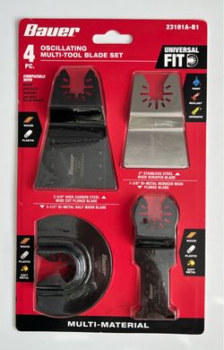 Bauer 4-Piece Oscillating Multi-Tool Blade Set