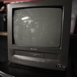 13” Sharp Crt Tv W/ VHS Player 