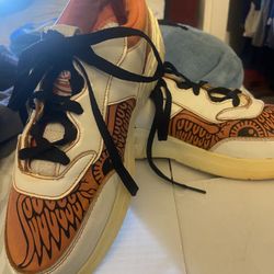 Von Dutch White With Orange OG Sneakers!
