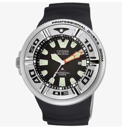 Citizen Men's Promaster Dive Eco-Drive Watch, 3-Hand Date, Polyurethane Strap, ISO Certified, Anti-Reflective Curved Crystal, Screw-Back Case and Crow