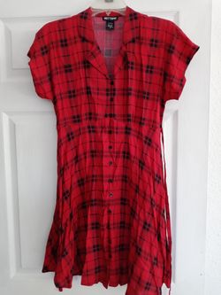 Red Plaid Hot Topic Dress Size Extra Small