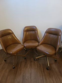 3 Mid Century Dinning chairs  $175.00 For All FIRM