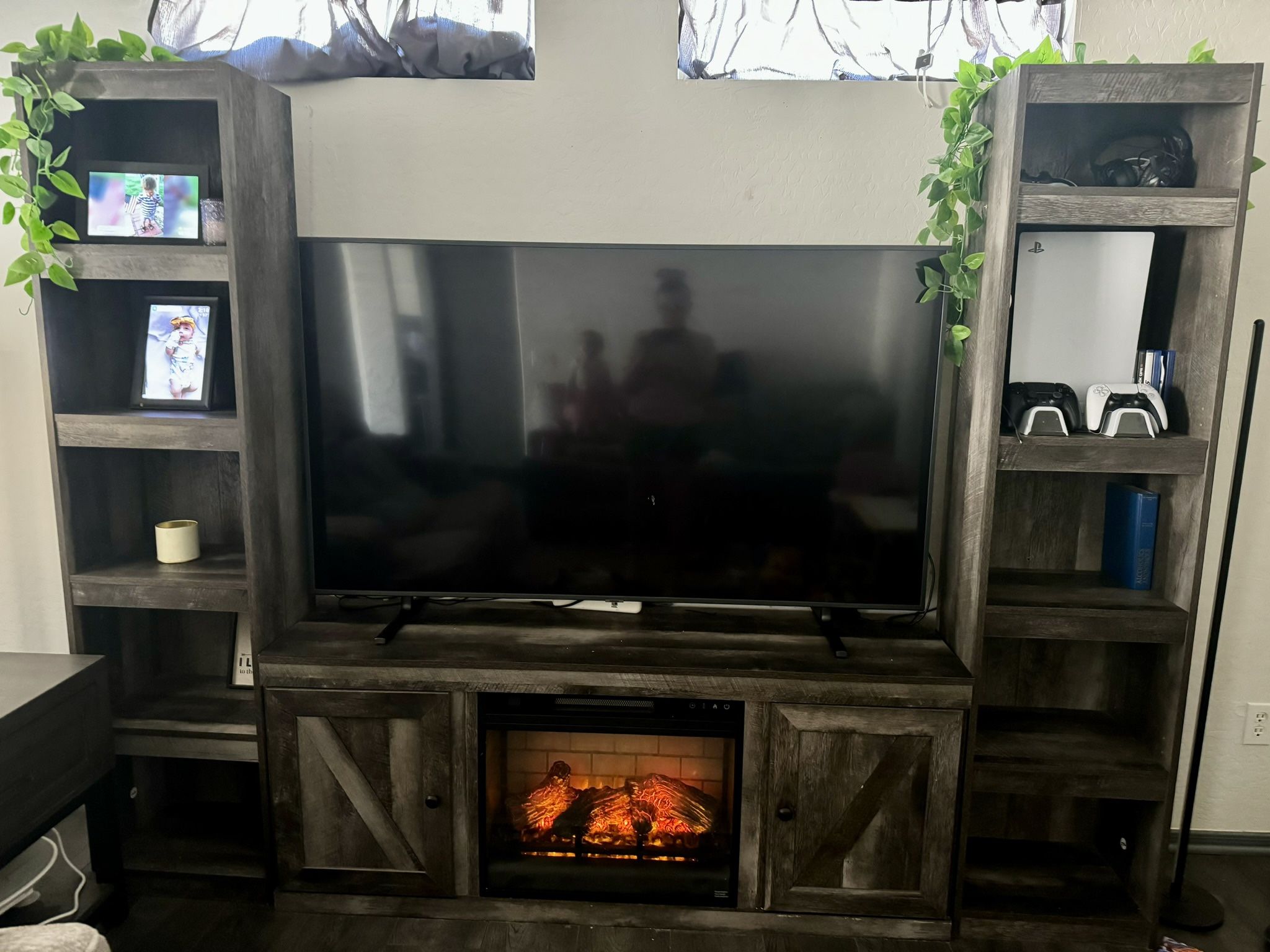 Entertainment Center With Electric Fireplace