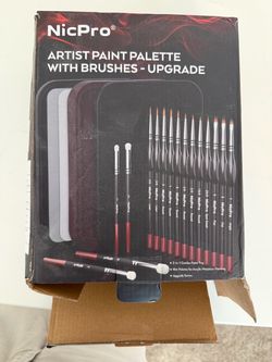 NicPro Artist paint Palette w/brushes