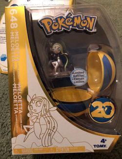 Pokemon 20Th Anniversary Quick Ball Action Figure Meloetta Toy