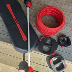 Weight Lifting Set (LesMills SMARTBAR Barbell, Weights, and Aerobic Step Bundle | BODYPUMP At-Home)