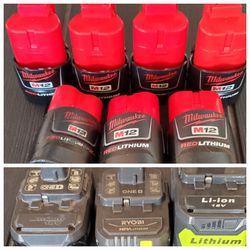 MILWAUKEE & RYOBI BROKEN BATTERIES