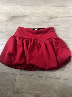 red bubble skirt