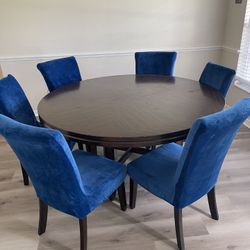Wooden Dining Table & 6 Chairs