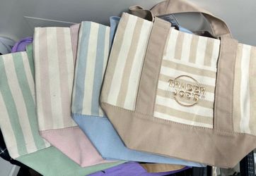 Striped Trader’s Joe Mini Tote Bag