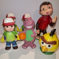 Alcancias / Piggy Banks Handy Manny, Barney, Angry Birds And Curious George 