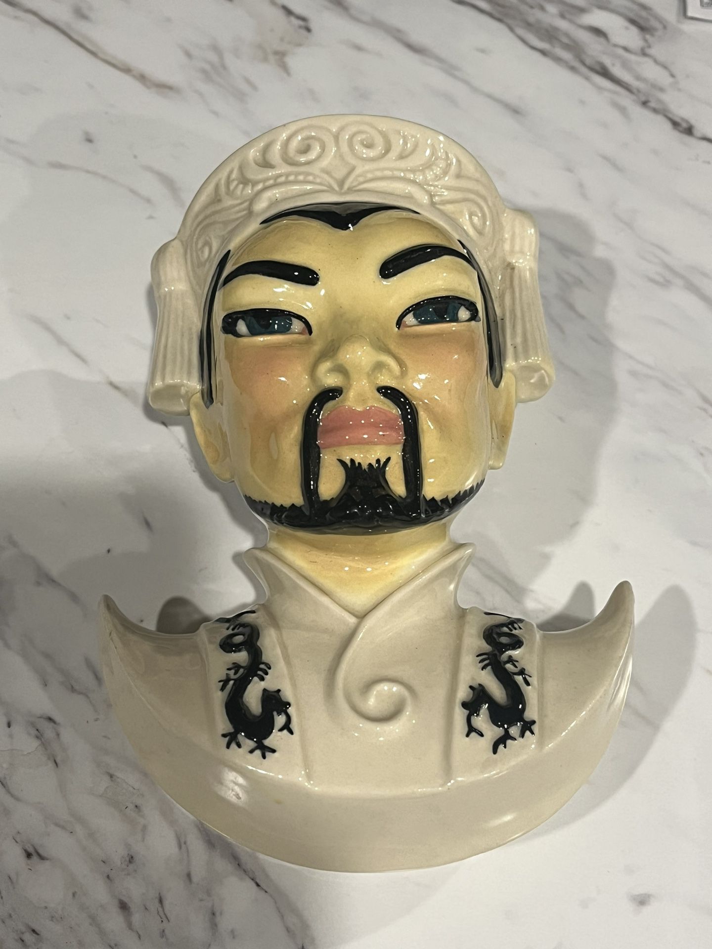 Vintage Manchu Ceramic Wall Pocket Vase