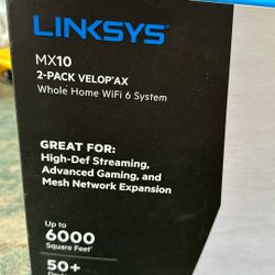 Arris Sb1690 Modem / Linksys Mx10 2 Pack  WiFi 6 Router 