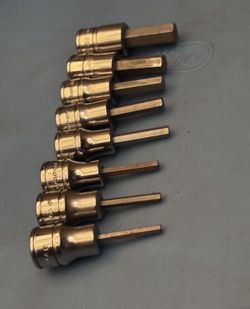 Snap-on Tools 8 pc 3/8" Drive SAE Standard Hex Bit Socket Set (1/8-3/8")