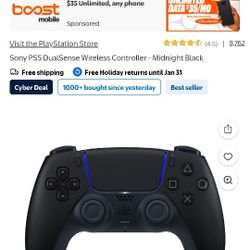 
Sony PS5 DualSense Wireless Controller - Midnight Black