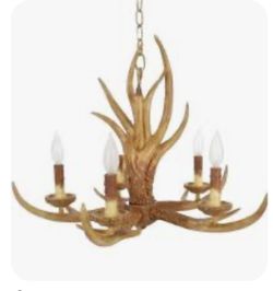 Rustic Antler Chandelier 5-Light Pendant chandelier