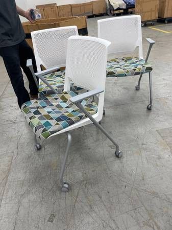 (25) Hayworth. Mobile Side Chairs With Arms