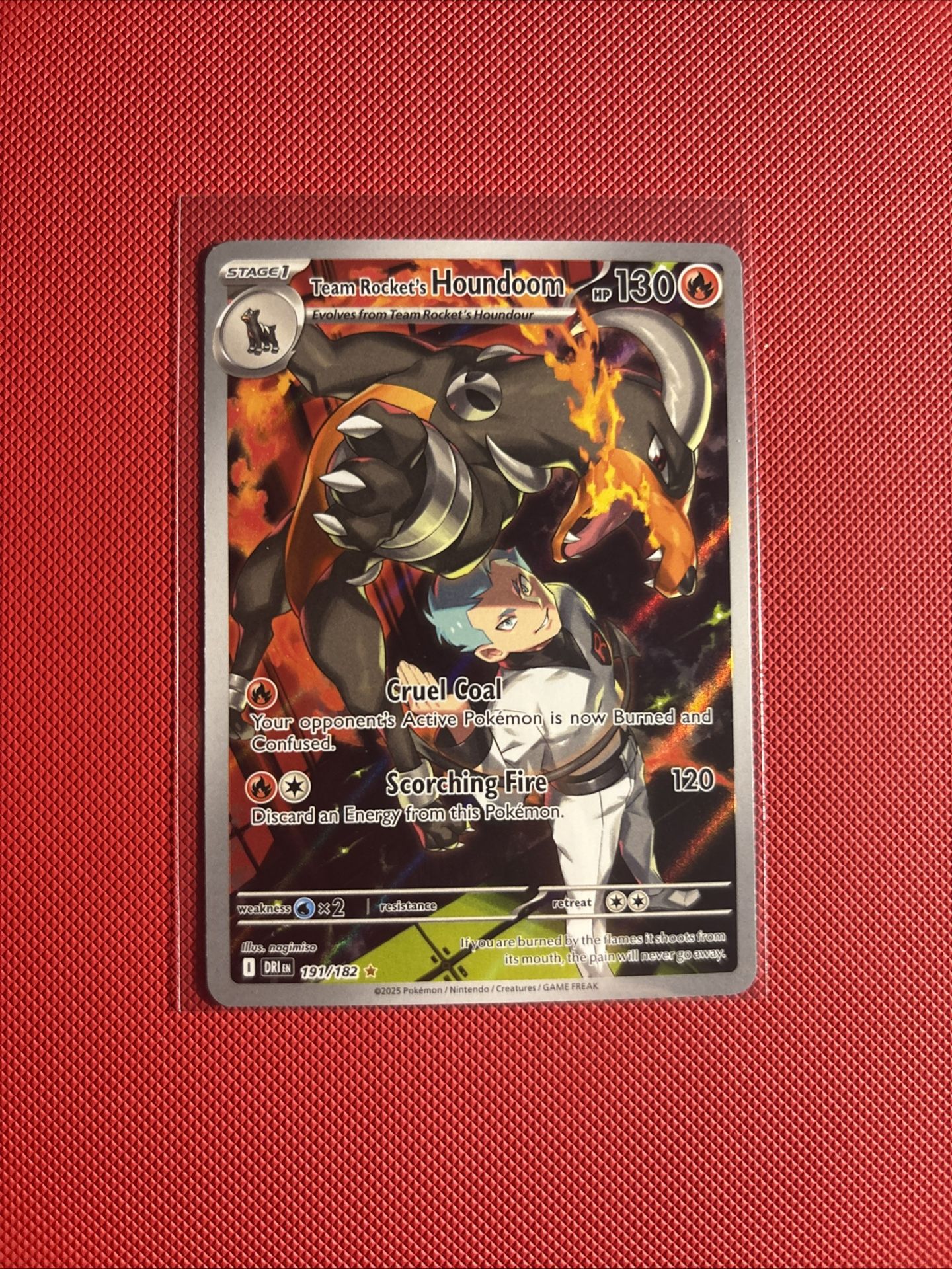 Team Rocket's Houndoom 191/182 Sv10: Destined Rivals Holo