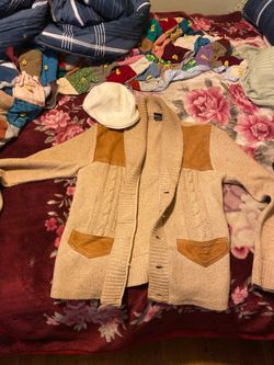 Vintage sweater and golf cap $60