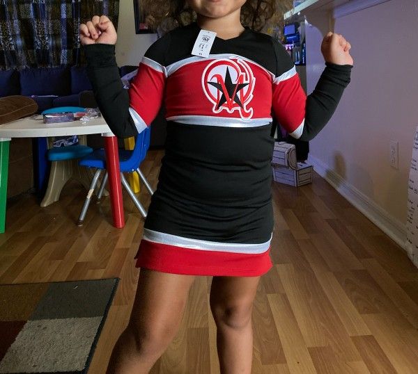  Child Small Cheerleader Uniform $50. Pom Pom $15.