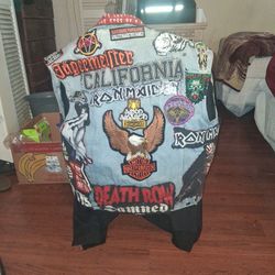 Punk Rock/metal Vest With Harley Davidson Back Patch