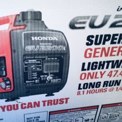 Super Quiet, Light Weight,Portable Honda Generator 